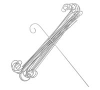 Kichvoe 20pcs Shepherd Hooks Garden Markers Floral Picks Metal Iron Silver Versatile Usage Easy Installation Outdoor Herb Labeling