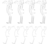 Kichvoe 20Pcs Transparent Valance Clips for Window Blinds Plastic Blind Clips Groove Retainer Holder Curtain Accessories for Home and Office