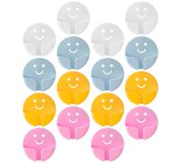 Kichvoe 24pcs Plug Holder Wall Plastic Hook Double Hooks Self-Adhesive Cable Retainer Hanging Bags Reduce Risk of Stepping on Assorted Colour for Kitchen Home Decoration