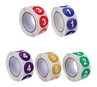 Kichvoe 2500pcs Small Round Self Adhesive Number Stickers with Numbers and Strong Adhesion, Coated Paper Labels for Daily Use in Refrigerator, Mailbox, Office, and Warehouse Organisation