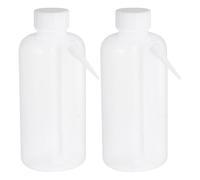 Kichvoe 2pcs 500ml Wide Mouth Safety Squeeze Wash Bottles with Screw Cap for Laboratory Chemical Storage and Plant Irrigation, Plastic Rinse Bottles for Scientific and Educational Use