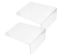 Kichvoe 2pcs Acrylic Earrings Display Organizer Earrings Storage Rack Hoop Organizer Holder for Selling Retail Marketing Personal