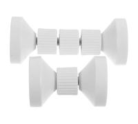 Kichvoe 2pcs Adjustable Headboard Stoppers for Wall and Bedframe, Abs Material Easy Installation and Anti-Shake Function, Adjustable Threaded Fixers to Stabilize Bed Frame and Prevent