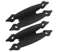 Kichvoe 2pcs Antique Iron Cabinet Hinges for Cabinet Doors with H Shaped Flush Design, Efficient and Convenient Solution for Storage Boxes and Cupboards, Black Finish