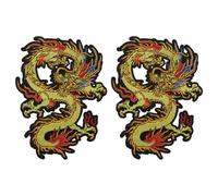 Kichvoe 2pcs Applique Patch DIY Patch Dragon Shape Unique Creative Delicate Polyester Cloth for Clothing Bag Repairing Clothing Covering Holes Casual Wear Daily Life
