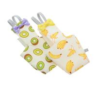 Kichvoe 2pcs Bird Diapers for Parrots and Cockatiels, Breathable Pet Diaper with Flying Suit Design, Comfortable Parrot Nappy Set in Banana and Kiwi Colors for Small to Medium Birds