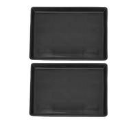 Kichvoe 2pcs Black Dog Poop Tray 43.5x32.4x2.5cm Pet Cage Bedpan Storage Tray for Puppy Training and Indoor Dog Toilet Crate Accessory