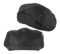 Kichvoe 2pcs Black Mesh Chef Hair Nets for Kitchen Workers and Waiters, Breathable Cooking Caps for Men and Women, Food Service Hair Cover Accessories for Restaurants and Cafés