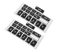 Kichvoe 2pcs Car Air Conditioning Button Stickers for Interior Repair, Fade-Resistant Anti-Scratch Decals for Ac Control and Audio Buttons, Compatible with Car Dashboard Trim