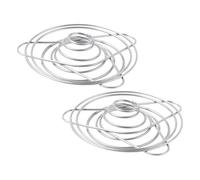 Kichvoe 2pcs Coffee Dripper Coffee Filter Cup Stand Cone Stainless Steel Silver Manual Brewing Easy to Clean for Outdoor Camping
