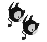 Kichvoe 2pcs Cute Cartoon Devil Car Antenna Topper Set, Small Kawaii Automotive Exterior Decoration for Vehicle Roof, Halloween Bat Ball Accessories for Car and Suv
