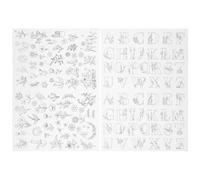 Kichvoe 2pcs Embroidery Water-Soluble Paper Set Alphabet Shaped Sewing Stabilizer Unique Design Craftsmanship Water Soluble Paper Easy to Remove Unwanted Lines Repair Clothes and Broken