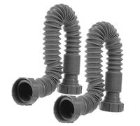 Kichvoe 2pcs Expandable Flexible Waste Pipe for Sink Drain Extension Plastic Adjustable Drain Hose with Strong Reliability and Returns to Original Shape