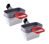 Kichvoe 2pcs Foldable Car Air Vent Storage Organizer Bag With Multi-Function Clip - Holds Fries Sauce - Car Organizer Mount Phone Holder For Coin Key Card Sunglass