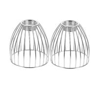 Kichvoe 2pcs Iron Birdcage Lamp Shades with Spacesaving Design and Easy Installation, Vintage Industrial Style Pendant Light Covers for Indoor Spaces and DIY Bedroom Lighting