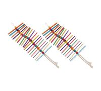 Kichvoe 2pcs Natural Wood Bird Chew for Parrots and Lovebirds, Shredding Chewing Sticks to Reduce Anxiety and Boredom, Medium Size Pet Bird Cage Accessories