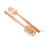 Kichvoe 2pcs Pet Bathing Brush Pet Bath Grooming Brush Multi-functional Convenient and Practical Wood Pig Bristles Simple Shape Design Hanging Rope for Bathing Dogs and Horses