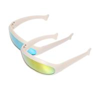 Kichvoe 2pcs Pet Skiing Goggles Set for Cats, Windproof Plastic Sunglasses Yellow and Green Frames, Outdoor Protective Eyewear for Pets