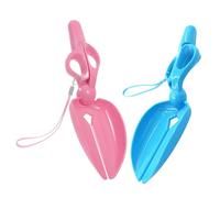 Kichvoe 2pcs Pooper Scooper Pet Waste Picker Cat Litter Scoop Innovative Design Easy Pickup Sturdy Plastic Smooth Material Portable for Yard Walks