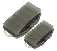 Kichvoe 2pcs Portable Fishing Tackle Boxes with Five-grids Plastic Storage Boxes for Fishing Gear Organiser Single Layer Divided Grid Compartment Design Suitable for Home