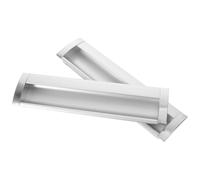 Kichvoe 2pcs Recessed Cabinet Drawer Pulls in Silver Aluminium Alloy with 160mm Hole Distance, Easy Maintenance and Space-Saving Design, Modern Minimalist Handles for Bedroom and Old Homes