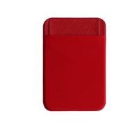 Kichvoe 2pcs Red Pu Leather Phone Holder Bag with Self Adhesive No Sticky Residue, Mobile Phone Pouch Bag for Convenient Card Storage and Easy Access