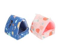 Kichvoe 2pcs Small Animal Warm Cotton Beds for Hamsters and Mice Lightweight and Comfortable Pet House Suitable for Winter Use Assorted Colours Comfortable Sleeping Nest for Tiny Pets