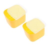 Kichvoe 2pcs Small Cheese Storage Box for Fridge, Food Contact Safe Reusable Pp and Pe Material, Not Deformed Cheese Slice Holder, for Restaurants and Food Stores