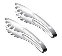 Kichvoe 2pcs Stainless Steel Spaghetti Tongs: Pasta Salad Serving Tongs - Multi-Function Food Clamp Reusable for Events Home Supply & Noodles Clamp