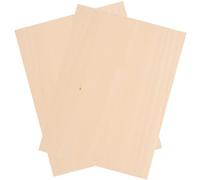 Kichvoe 2pcs Unfinished Wood Board Wooden Art Board Basswood Double-Sided Design Beige Versatile Medium Engraving for Painting Tasks and Creative Projects for Hobbyists and Artists