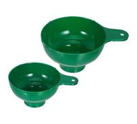 Kichvoe 2pcs Wide Mouth Plastic Funnel with Strainer for Kitchen Use, Jam and Spice Powder Transferring, Green Multifunctional Funnel Set for Mason Jars and Home Canning