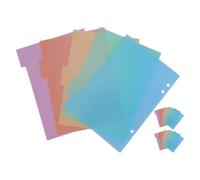 Kichvoe 3 Sets Plastic Colored Tabs Detachable Binder Tabs Aesthetic Dividers for Writing Categories and Separating Documents Suitable for Research and Notebooks