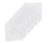 Kichvoe 30 Pcs White Plastic Canvas Sheets 8x8cm DIY Cross-Stitch Mesh Squares for Embroidery and Yarn Crochet Projects, Easy to Cut and Store, for DIY Coaster and Tapestry Crafting
