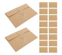 Kichvoe 30pcs Kraft Paper Interoffice Envelopes with String Closure, 6.7 X 4.5 Inches, Professional Appearance and Versatile Organizer for Home and School Document Filing