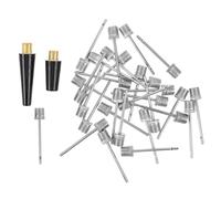 Kichvoe 32Pcs Ball Pump Inflation Needles Set Featuring 30 Plastic Pins and 2 Metal Valve Adaptors for Football Basketball Soccer, for Coaches and Athletes