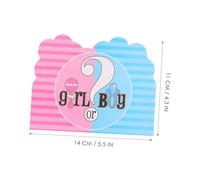 Kichvoe 32pcs Shower Invitation Cards Gender Reveal Party Cards Paper with Delicate Elements Design Chic Style Blank Interior Custom Greeting for Shower Party