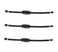 Kichvoe 3pcs Adjustable Hard Hat Chin Straps Made of Plastic and Polyester, Replaceable and Portable Safety Helmet Chin Straps for Construction and Security Use, Black