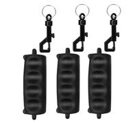 Kichvoe 3pcs Black Rubber Arrows Puller with Keychain, Portable Archery Accessories Hand Protector for Arrow Removal, Small Hanging Bow Maintenance Tool for Target Practice