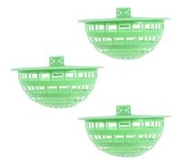 Kichvoe 3pcs Green Pigeon Nesting Bowl for Bird Egg Breeding and Hatching | Plastic ABS Set, Smooth Surface for Easy Cleaning, Safe Claws, PET Bird Owners and Farm Keepers