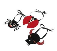 Kichvoe 3pcs Halloween Goose Costume Bow Ties for Small Dogs and Cats, Adjustable and Detachable Cloth Neckwear for Grooming and Pet Shows, Cute and Funny Festive Party Accessories