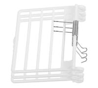 Kichvoe 3Pcs Parrot Cage Door Replacement with Spring Wire Plastic Bird Cage Accessories Food Box Fixed Door for Hanging Birdcages and