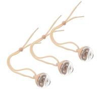 Kichvoe 3pcs Refillable Teardrop-shaped Glass Car Perfume Bottles Hanging Pendant Diffusers with Lid Versatile Essential Oil Car Fresheners Homes and Other Spaces