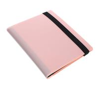 Kichvoe 4-compartment Game Card Album with Binding Belt Portable Photocard and Sports Card Collector 160-card Storage Folder for Trading - Pink