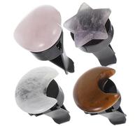 Kichvoe 4 Pcs Car Flower Vent Clips Crystal Metal Moon Heart Star Shaped Fragrance Diffuser Clip-on Installation Air Fresheners for Car Interior Random Color