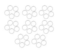 Kichvoe 40pcs Silver Metal Key Rings for Key Buckles Flat Circle Split Rings Securely Closed DIY Crafts Accessories for Home and Jewellery Making