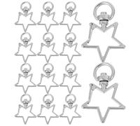 Kichvoe 40pcs Star Shape Lobster Clasp Key Chains Accessories Silver Alloy Easy to Use Sturdy Snap Hooks for Making Pendants and Homemade Jewelry