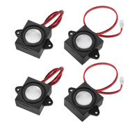 Kichvoe 4pcs 3w 4 Ohm Mini Loudspeakers with Jst-ph2.0 Interface, Plastic and Metal Full Range Micro Speakers for Audio Systems and Alarm Systems, for Sound Gadgets and DIY Electronic