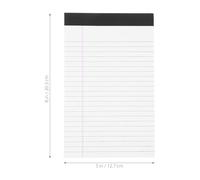 Kichvoe 4Pcs A5 Legal Notepad White 12.7X20.3Cm Lined Portable Tearable Memo Pads for Work and School