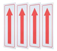 Kichvoe 4pcs Aluminum Alloy Arrow Signs 10x3.5 Inch Weatherproof Reflective Metal Directional Signs for Indoor and Outdoor Use UV Protection and Rust Resistance