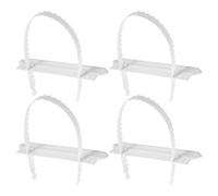 Kichvoe 4pcs Cake Arc Ruler: Plastic Cake Ruffle Guide Stencil - Pastry Measuring Ruler - Fondant Decorating Supplies For Home Baking Distance Measurement White